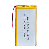 High Qulity 3.7V 10000mAh 1260110 Rechargeable Polymer Batteries Lipo Li-Po For Toy Power Bank GPS Laptop Camping Lights Diy