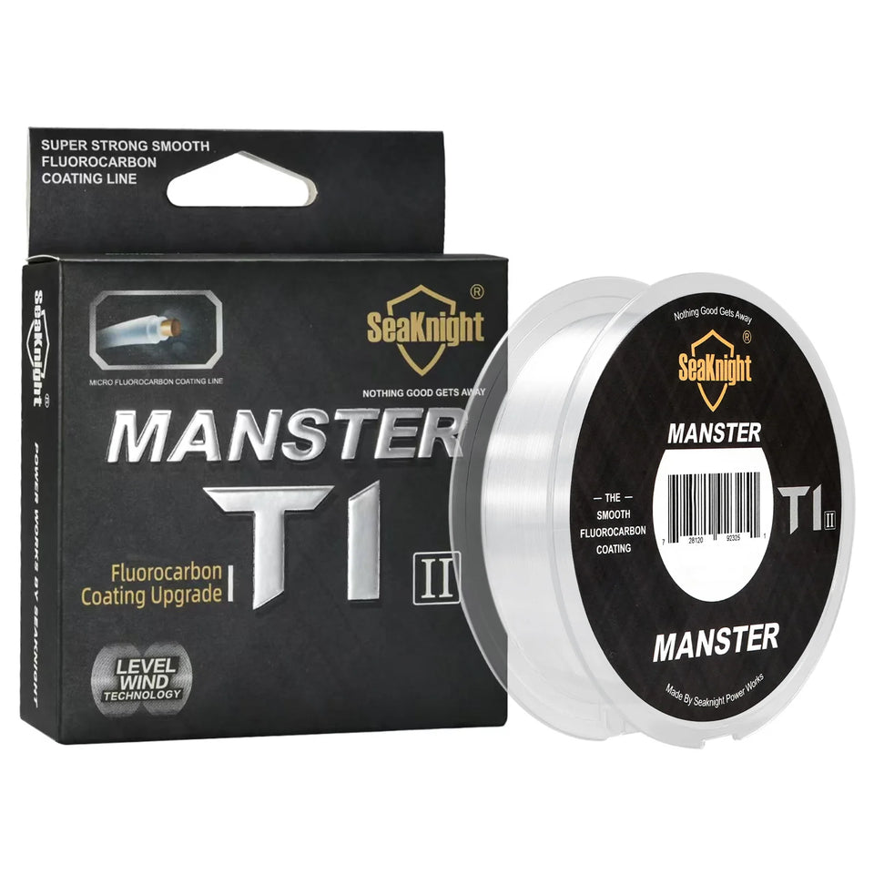 SeaKnight Brand T1II Fluorocarbon Coating Nylon Fishing Line 100M Leader Sinking Monofilament Smooth Carp Fishing Line