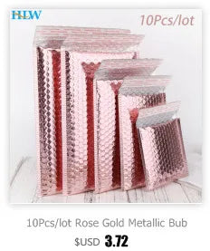 20pcs/lot Rose Gold/Silver/Purple/Blue Packaging Shipping Bubble Mailer Plastic Padded Envelopes Gift Bag Mailing Envelope Bag