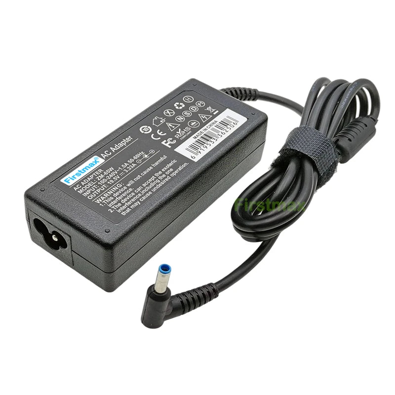 19.5V 3.33A 65W Charger for HP Laptop 240 245 246 250 255 G7 G8 256 340 340S 348 470 G7 709985-001 TPN-Q129 Power Adapter Supply