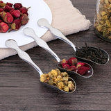 Stainless Steel Long Handle Teaspoon Measuring Shovel Spoon Vintage Loose Leaf Tea Scoop Coffee Bean Scooper Kitchen Sugar