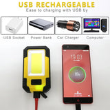 1-5PC COB Worklight USB Rechargeable LED Flashlight Power Bank 18650 Portable Camping Lamp with Magnet Waterproof Lantern 4000mA