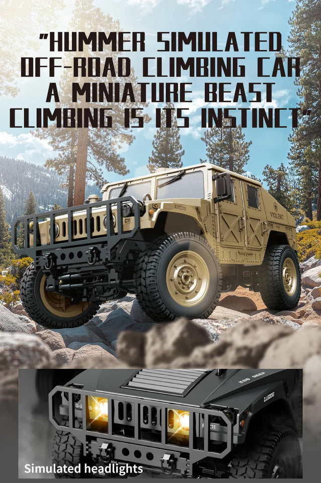New JJRC C8835 RC Car Simulation 4x4 All-terrain RC Off-road Climbing Car Electric Remote Control Car Model with Light Toy Gift