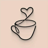 1/3pcs of Creative Coffee Wall Hangings, Coffee Shop Decorations, Interior Wall Decorations, Wall Hanging Iron Paintings