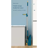 Foldable Broom and Dustpan Set, Compact Wall Mountable with Extra Stiff Bristles for Easy Storage & Cleaning