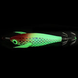 Luminous Squid Hook Squid Fishing Lure with 3D Eyes Cuttlefish Attracting Lure Glow In The Dark Squid Bait for Night Fishing