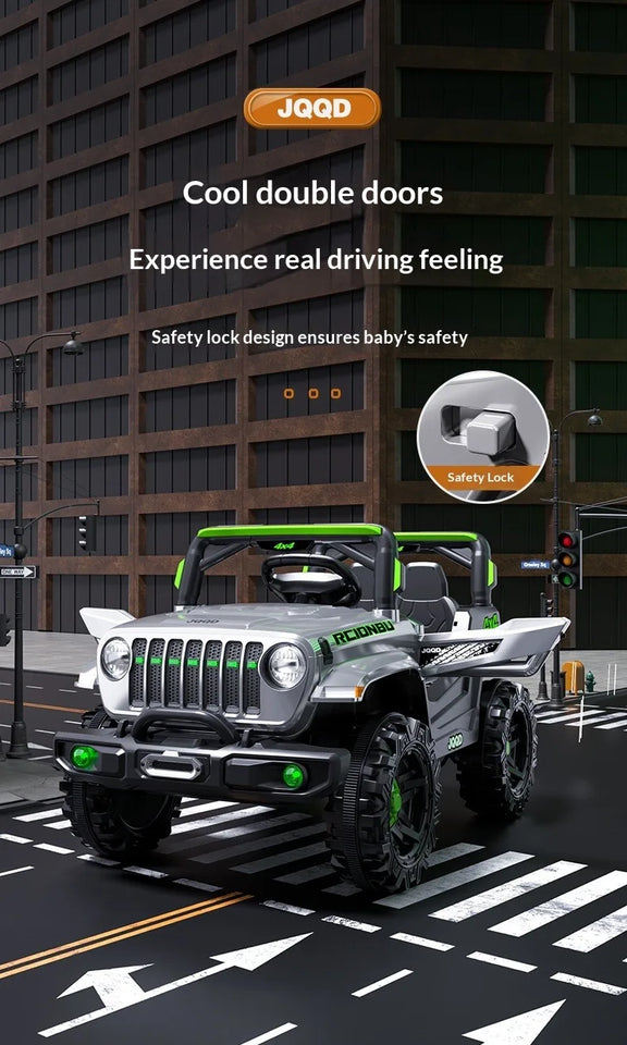 12V 7AH Big Battery Electric Car for Kids - Four-Wheel Remote Control 4WD Off-Road Ride-On Vehicle Quality Children's Transport