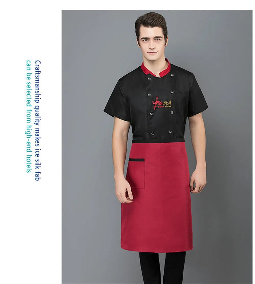 Chef Apron Special Kitchen Mens Hotel Restaurant Restaurant Back Kitchen Half-length Short Apron Household Cleaning