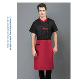 Chef Apron Special Kitchen Mens Hotel Restaurant Restaurant Back Kitchen Half-length Short Apron Household Cleaning