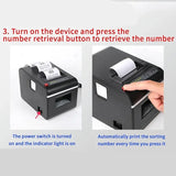 Ticket Dispenser 57mm Label Receipt Take Number Machine and Restaurant Pagers Queue Call Management System Restaurant Equipments