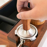 51/54/58mm Espresso Coffee Tamper Solid Wood Handle Stainless Steel for Coffee Espresso Accessories Coffee Barista Tools