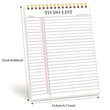 1pc to Do List Notepad, Undated Daily Planner Notepad with to Do List Notebook Checklist Planner Spiral Cover Notepad