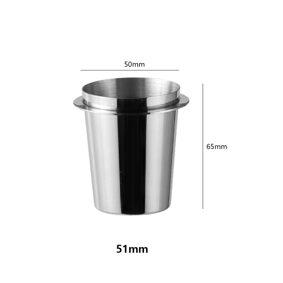 Coffee Dosing Cup 51/54/58mm Coffee Bean Measuring Cups Stainless Steel Replacement Cafe Barista Tool for Espresso Machine