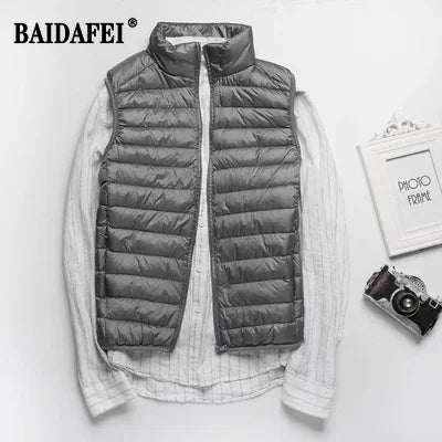 Plus Size 5xl 6xl 7xl Men's Lightweight Water-Resistant Packable Puffer Vest 2024 New Arrivals