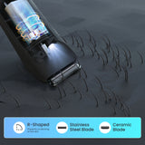Sejoy Shaver for Men Ball Trimmer for Groin Pubic Grooming Body Hair Trimmer Replaceable Ceramic Blade Heads Electric Razor