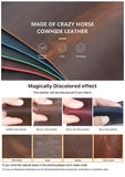 100 % Genuine leather   Multi-function Key Bag High Quality Crazy Horse leather Key Pouch Unisex Leather Business Gift