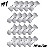10/20/30Pcs Replacement Elastic Bandage Wrap Stretch Metal Clips Fixation Clamps Hooks First Aid Kit for Sport White/Coffee