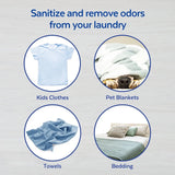 Laundry Sanitizer Additive kills 99 9% bacteria odor eliminator bleach free laundry detergent crisp linen scent safe all fabrics