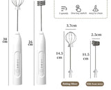 Electric Milk Froth Stirrer Wireless Coffee Whisk Handheld Egg Beater Cappuccino Foam Stirrer USB Portable Kitchen Tools Frother