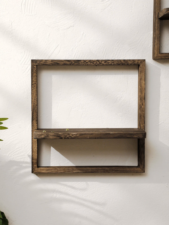 Wooden Display Shelf Floating Shelves Rustic Wood Shelves Wall Storage for Bedroom Kitchen Over Toilet Small Wall Mounted Gifts