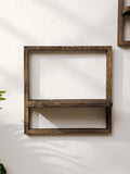 Wooden Display Shelf Floating Shelves Rustic Wood Shelves Wall Storage for Bedroom Kitchen Over Toilet Small Wall Mounted Gifts