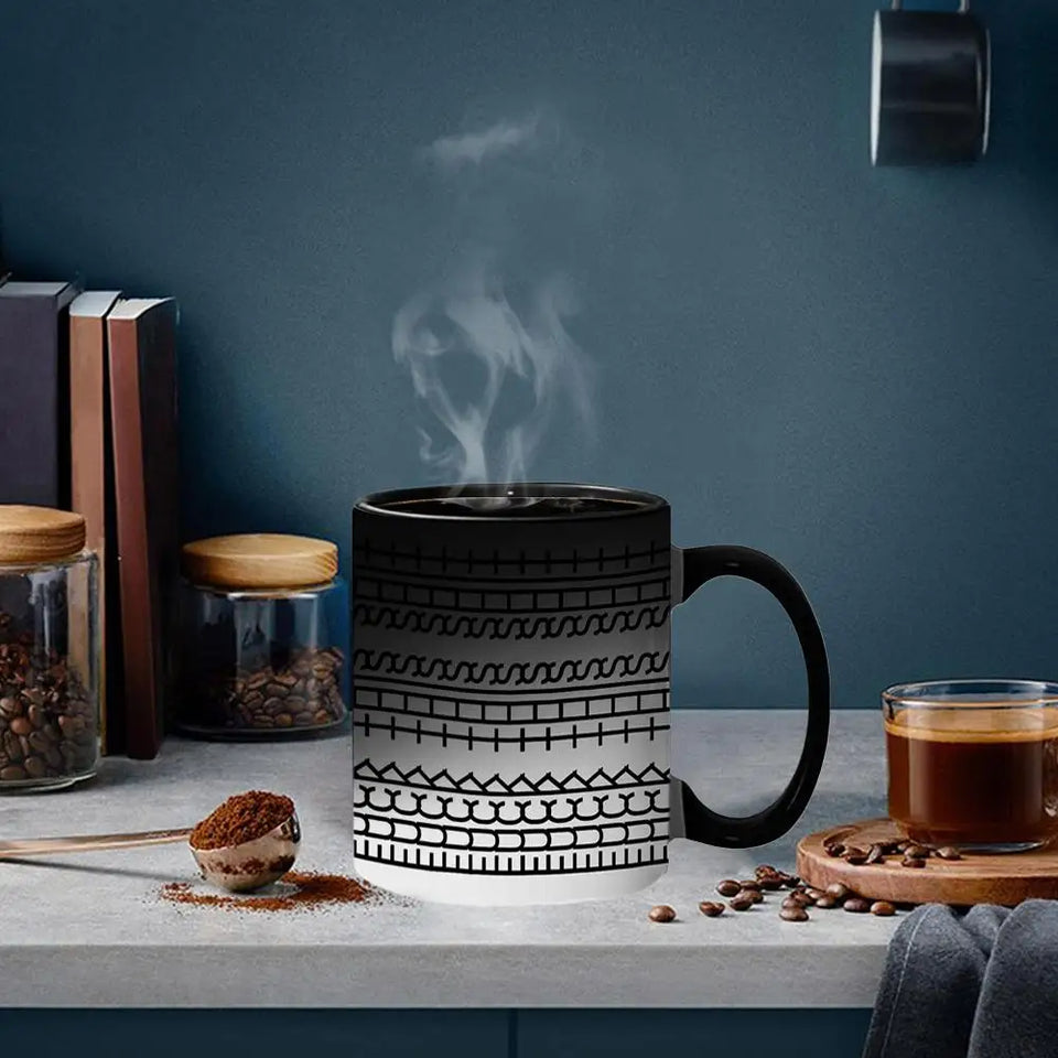 11oz Magic Mugs With Hidden Message Text - Heat Sensitive Color Changing Cup, Funny Hidden Message Coffee Mug Gifts