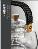 Steaming and boiling teapot, heating and boiling tea, glass kettle, household tea set, boiling
