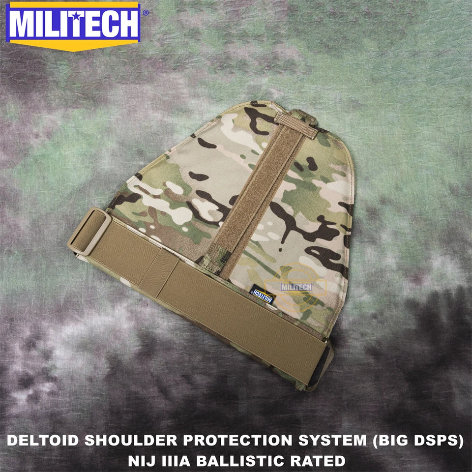 MILITECH NIJ 3A ballistic shoulder protector bulletproof thigh protector NIJ 3A 0101.06 NIJ 0101.07 HG2 deltoid armor protection