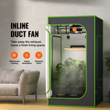 SucceBuy Inline Duct Fan EC-motor Ventilation Exhaust Fan with Temperature Humidity Controller for Cooling Booster Grow Tents