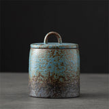 Ceramic Tea Caddy Sealed Jar Small Tea Box Portable Tea Can Storage Tank Candy Jars Food Container Tea Organizer Decorative Jar