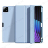 Coque For Xiaomi Pad 7 Case with Pen Holder PU Leather Soft Back Trifold Stand Cover For Xiaomi Pad 7 Pro Mi Pad 7 Case 11.2''