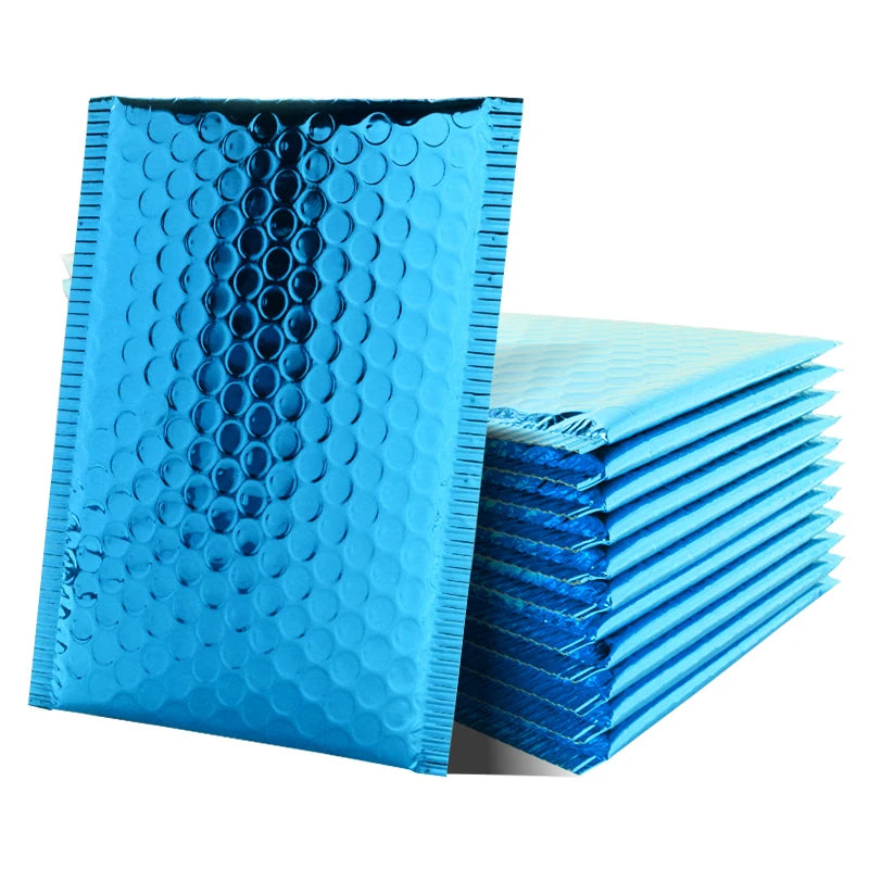 20pcs/lot Rose Gold/Silver/Purple/Blue Packaging Shipping Bubble Mailer Plastic Padded Envelopes Gift Bag Mailing Envelope Bag