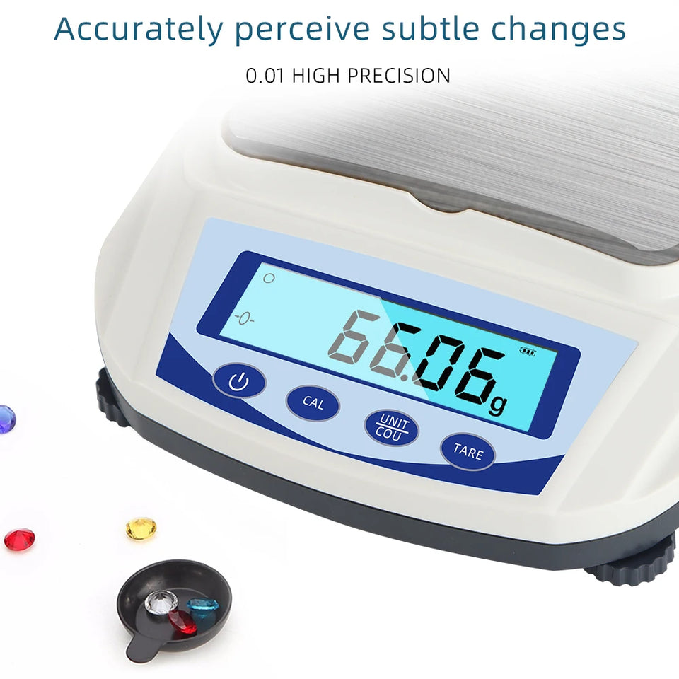 High Precision Digital Scale 1000g x 0.01g Digital Jewelry Scale Kitchen Laboratory Balance Electronic Weighing Balance Scale