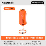 Naturehike  Inflatable Waterproof Bag Swimming Lifesaving Pressure Resistant Large Capacity Portable NH17S001-G