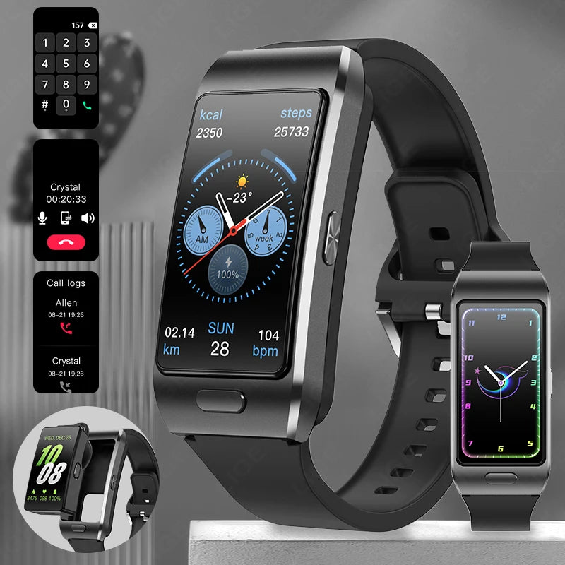 LIGE Smart Watch 2 In 1 TWS Headset 1.57" Men Women GPS Sports Fitness ECG Heart Rate Watches Bluetooth Call Music Smartwatch