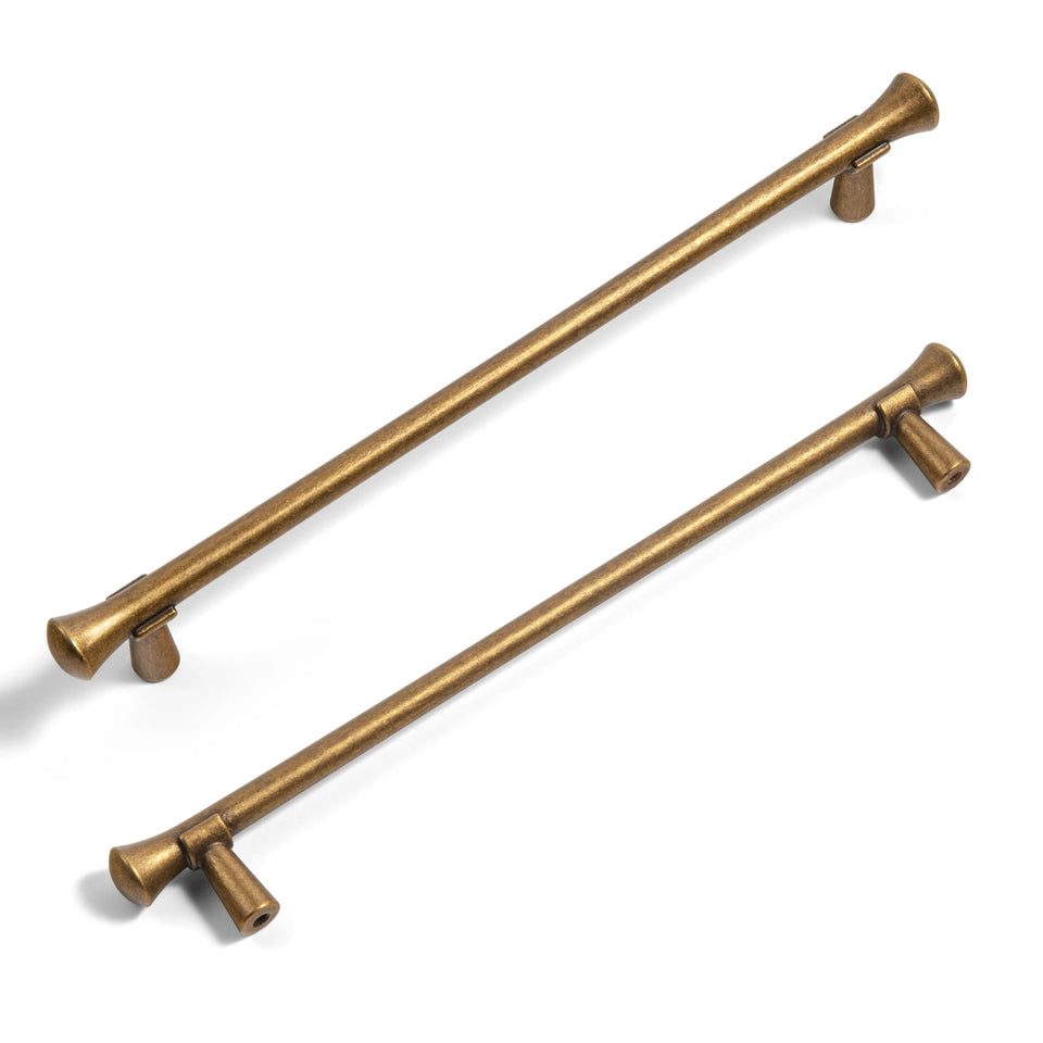 Goo-Ki Antique Brass Stainless Steel Cabinet Handles T Bar Knobs Modern Drawer Pulls for Kitchen Cabinet Hardware for Bedroom
