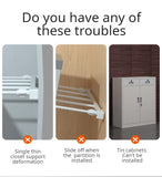 Adjustable Closet Shelf Organizer, Extendable Storage Rack with Divider, Space Saving Shelf for Home Dormitory Wardrobe Cabinet