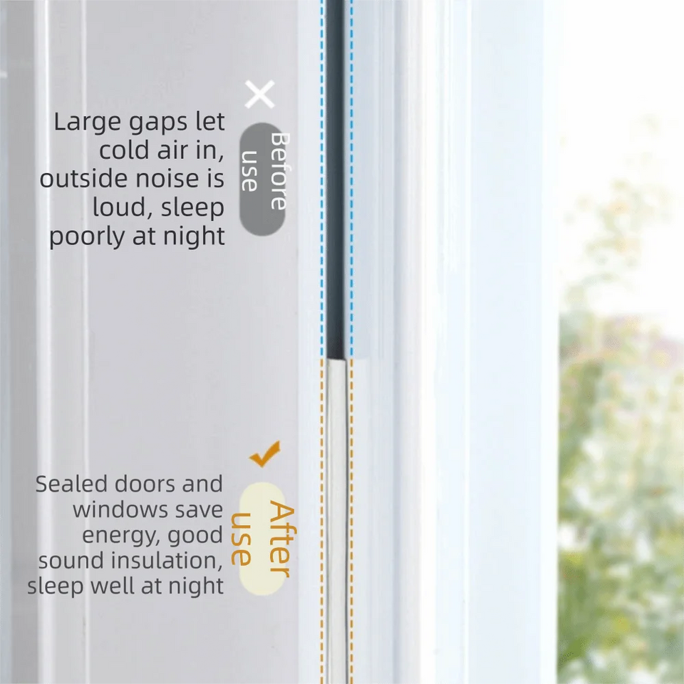 Flexible Weatherstripping Seal Strip Durable Self-Adhesive Windproof Seal Premium Quality Gap Sealing Soundproof Seal Doors