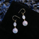 2022 New Trend Simulation Pearl Long Earrings Women's Flower Rhinestone Wedding Pendant Earrings Fashion Korean Jewelry Earrings