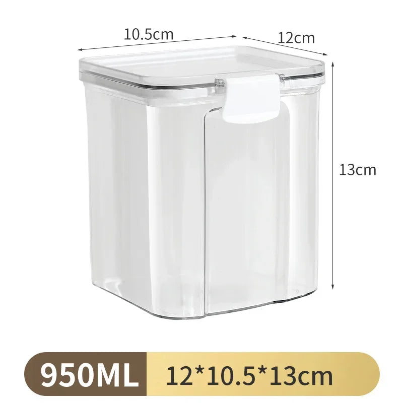 Sealed Jars For Kitchen Storage Box Grain Coffee Bean Sealed Tanks Large Capacity Moisture proof Transparent Seasoning Jar Set