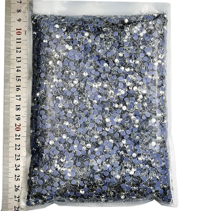 SS3-SS50 14400pcs/bag Big Bag Bulk Wholesale DMC Glitter Crystal AB Hotfix Rhinestones Strass Iron On Stone Gems