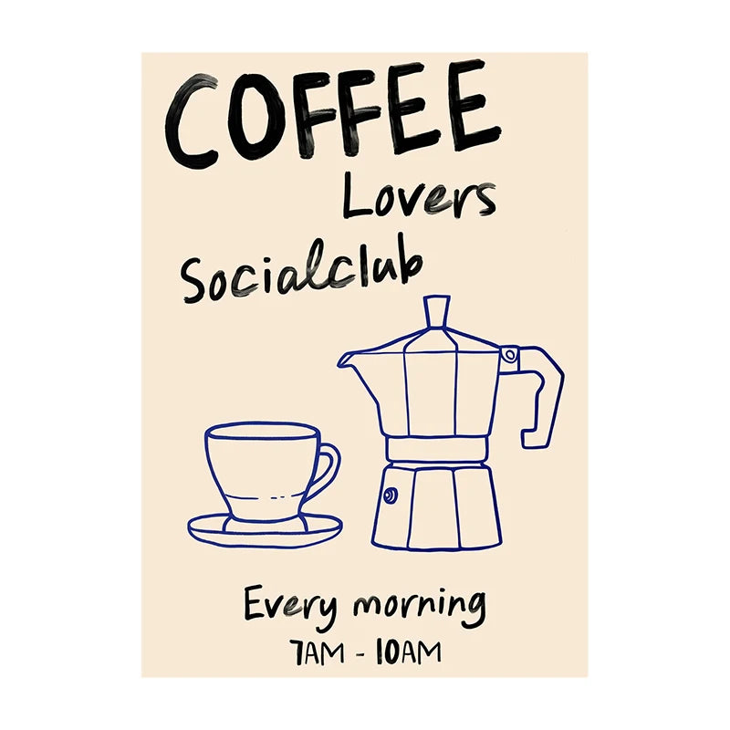 Coffee Diver Poster Coffee Canvas Painting Trendy Kitchen Gallery Print Wall Art Picture for Home Decoration Coffee Lover Gift
