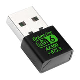 USB WiFi 6 Bluetooth 5.3 Adapter USB WiFi Network Wireless Wlan Receiver Dual Band 2.4/5.8GHz Mini USB WiFi Dongle Driver Free