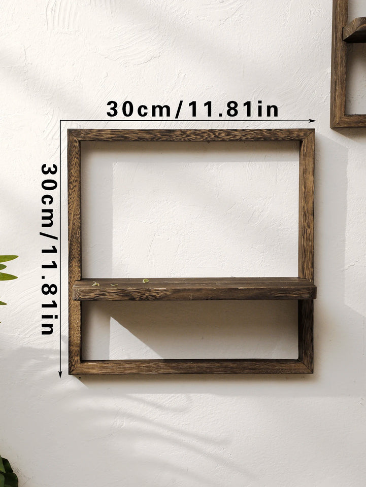 Wooden Display Shelf Floating Shelves Rustic Wood Shelves Wall Storage for Bedroom Kitchen Over Toilet Small Wall Mounted Gifts