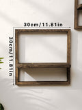 Wooden Display Shelf Floating Shelves Rustic Wood Shelves Wall Storage for Bedroom Kitchen Over Toilet Small Wall Mounted Gifts