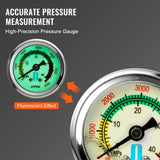 SucceBuy 3 Stage PCP Pump + Pressure Gauge 4500PSI Tire Kayak Ball Inflatable Air Gun Filling Stirrup High Pressure Hand Pump