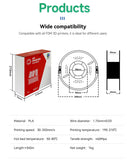 KINGROON 10KG PLA/PETG Filament 1.75mm Black White Gray 3D Printer Filament No Bubbles Plastic 10 Rolls Wholesale