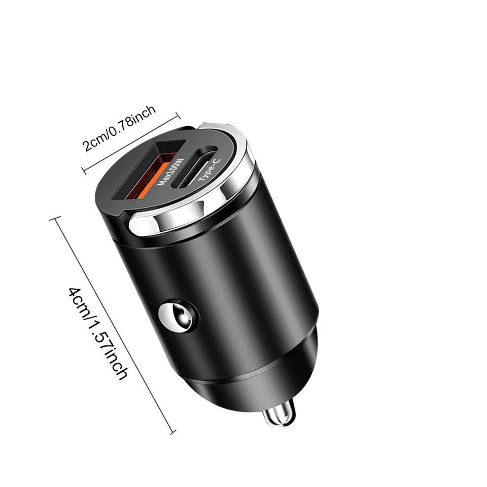 100W USB Car Charger Quick Charge Type C Car Phone Adapter For iPhone Samsung Xiaomi Huawei USB C Fast Charging Charger In Car