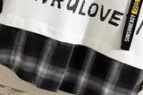Top White Sports Suits Alphabet Pants Sets Sweatshirt Men's Clothing Plaid T Shirt Man Original Sweatpants Tracksuit Brands Xl