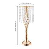VEVOR Tall Crystal Wedding Flower Stand Metal Wedding Centerpiece Vase Gold Flower Holders Floral Display Rack for Wedding